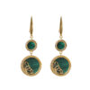 S925 Sterling Silver Gold Plated Malachite Earrings