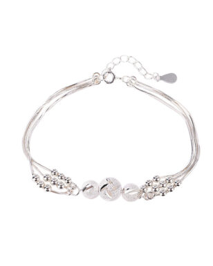 S925 Sterling Silver Multilayer Bead Bracelet