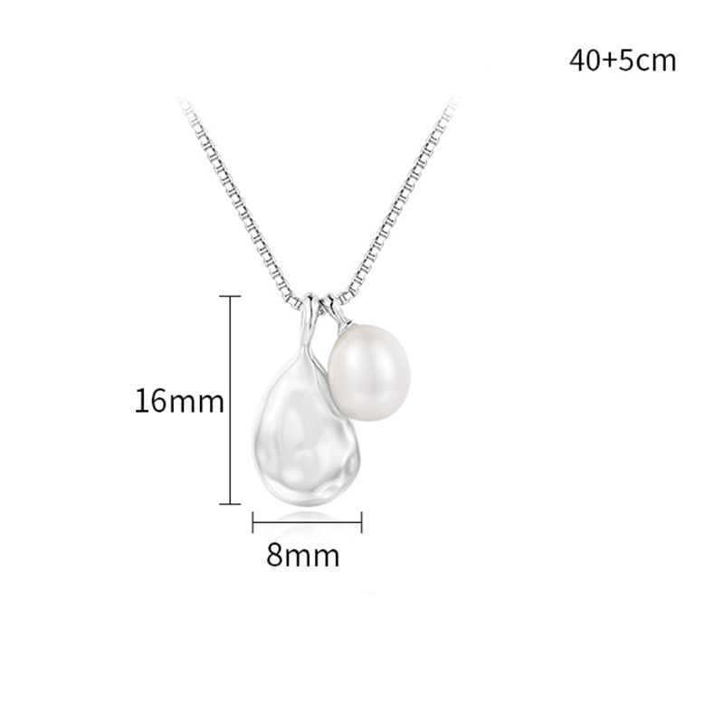 S925 Sterling Silver Rupert's Tears Baroque Pearl Necklace