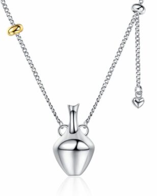 S925 Sterling Silver Vase Sweater Necklace