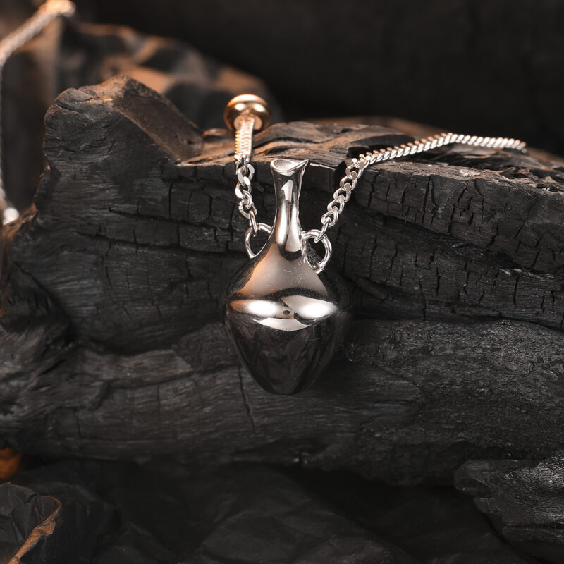 S925 Sterling Silver Vase Sweater Necklace