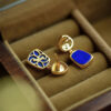 S925 Silver Inlaid Lapis Lazuli Earrings