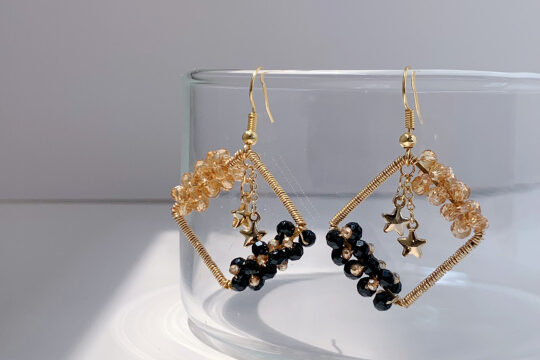 Handmade beaded star earrings tutorial