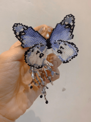 Beaded butterfly earrings tutorial drawings｜The most detailed drawings and color numbers