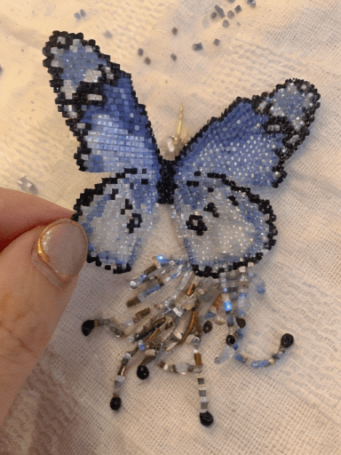 Beaded butterfly earrings tutorial drawings｜The most detailed drawings and color numbers