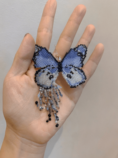 Beaded butterfly earrings tutorial drawings｜The most detailed drawings and color numbers