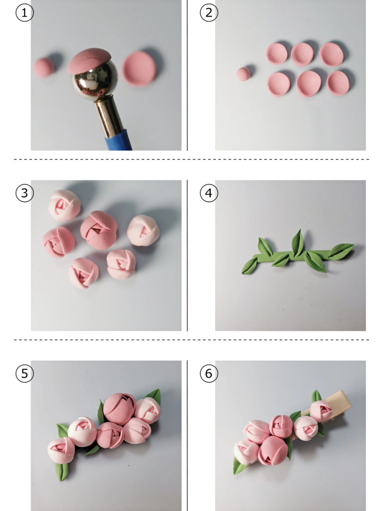 Clay hairpins