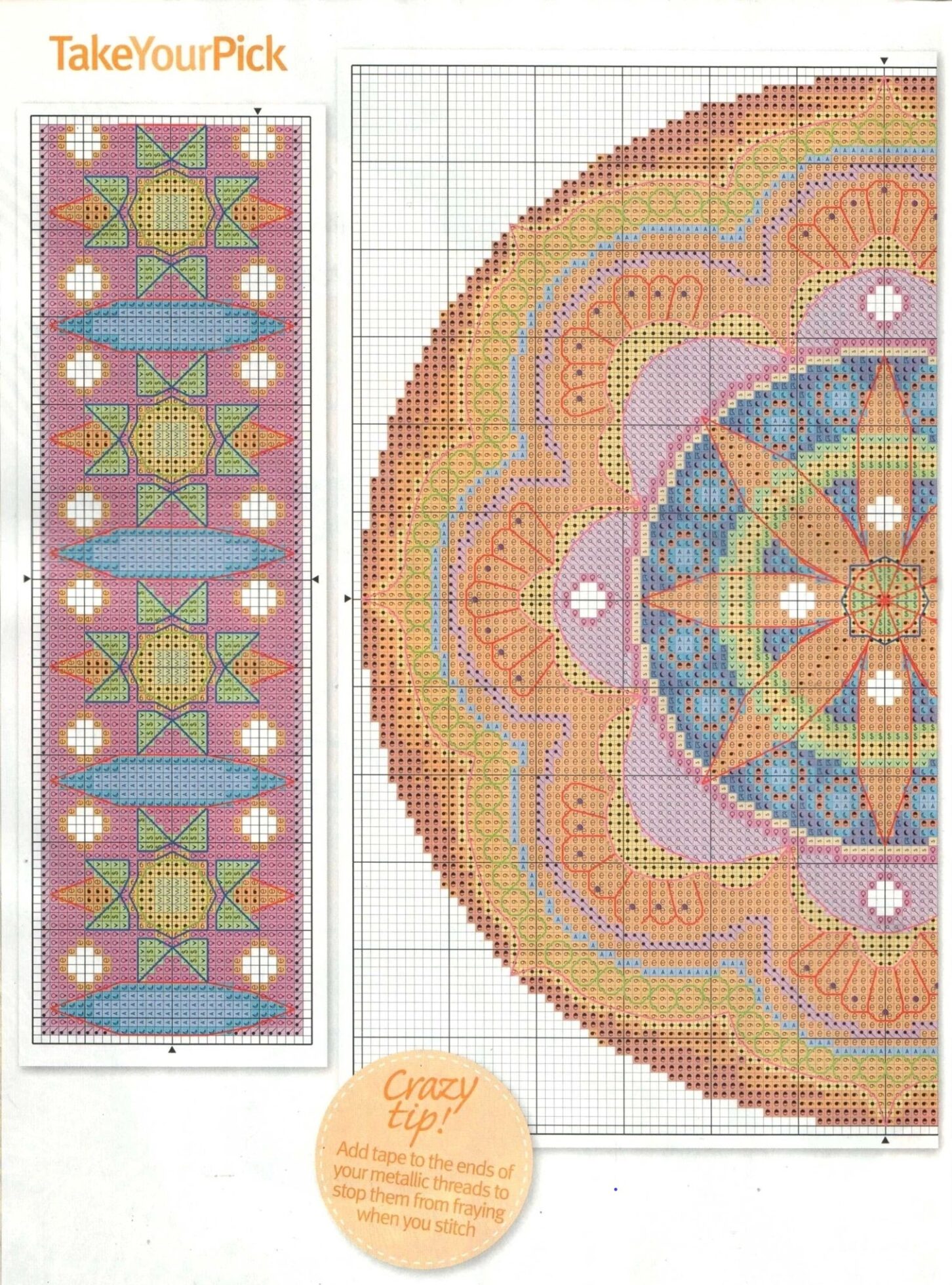 Free cross stitch drawings 03 – Mandala