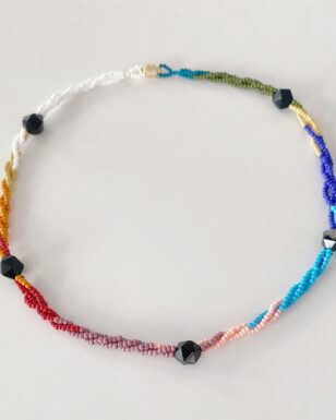 Handmade Beaded Natural Agate Necklace