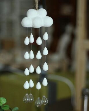 Handmade Clay Raindrop Wind Chime