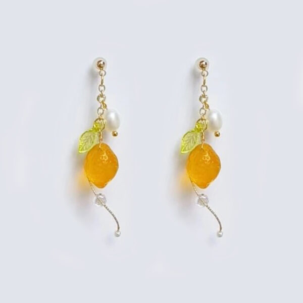 Handmade Lemon Pearl Earrings