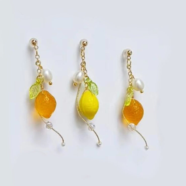 Handmade Lemon Pearl Earrings