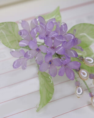 Handmade Lilac Brooch