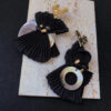 Handmade Shell Pleats Mismatched Earrings
