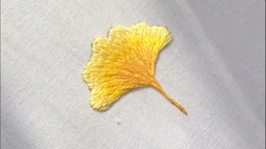 How to Make Ginkgo Leaf Embroidery