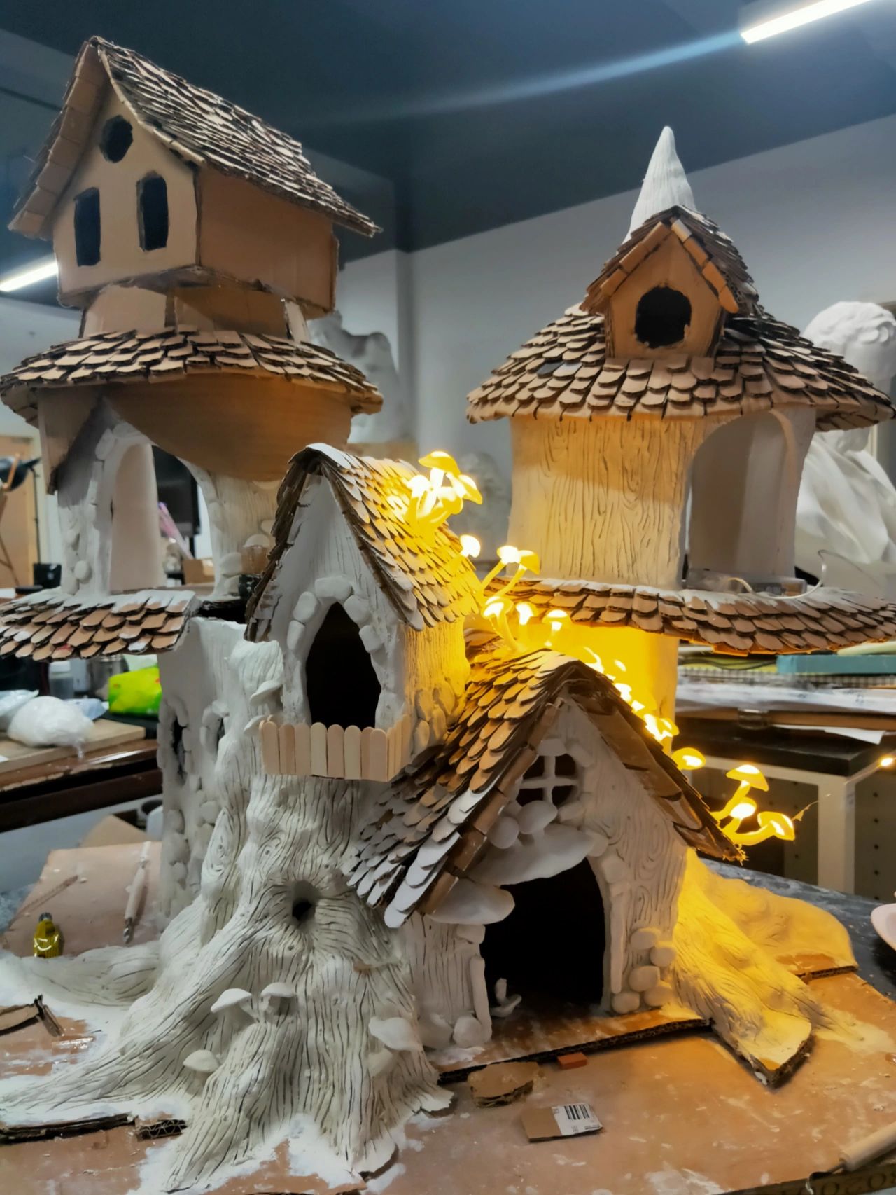 How to make a fairy house from paper and clay