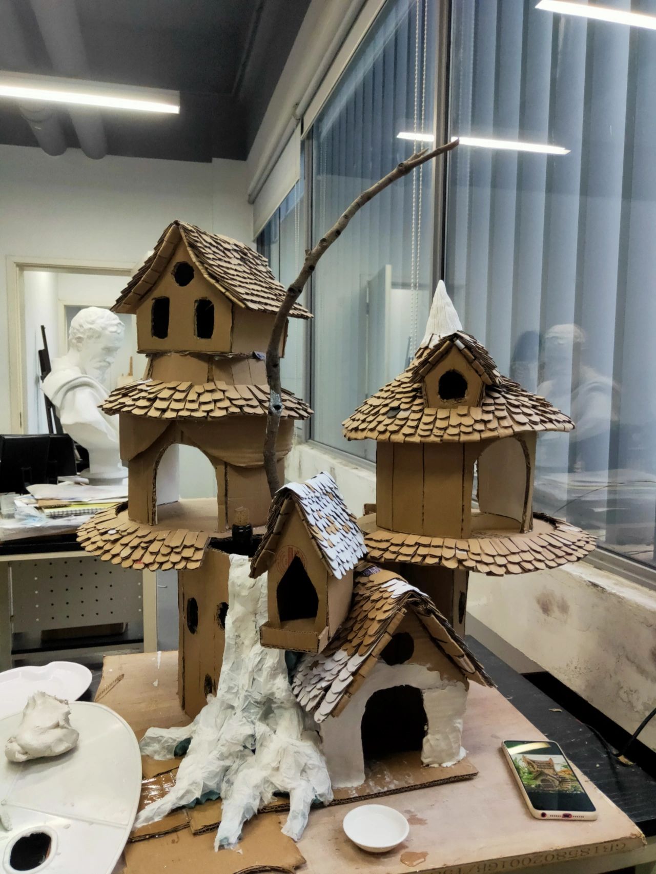 How to make a fairy house from paper and clay