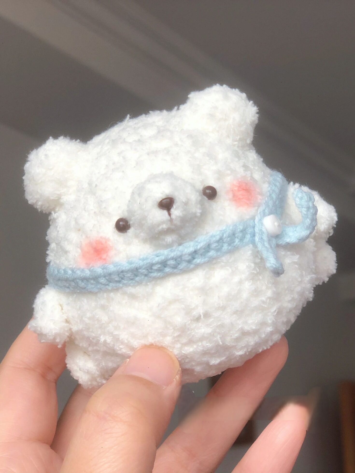 Little White Bear Crochet Illustration