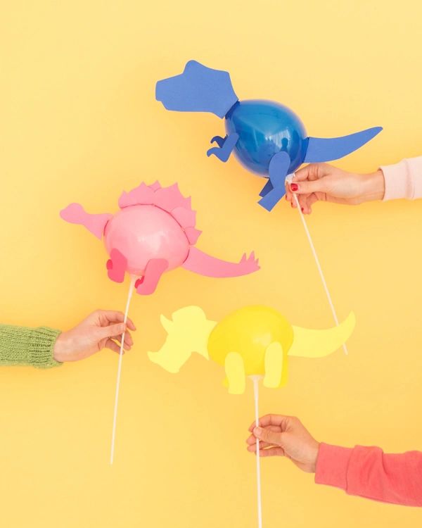 Parent-Child Crafts | Dinosaur Balloons