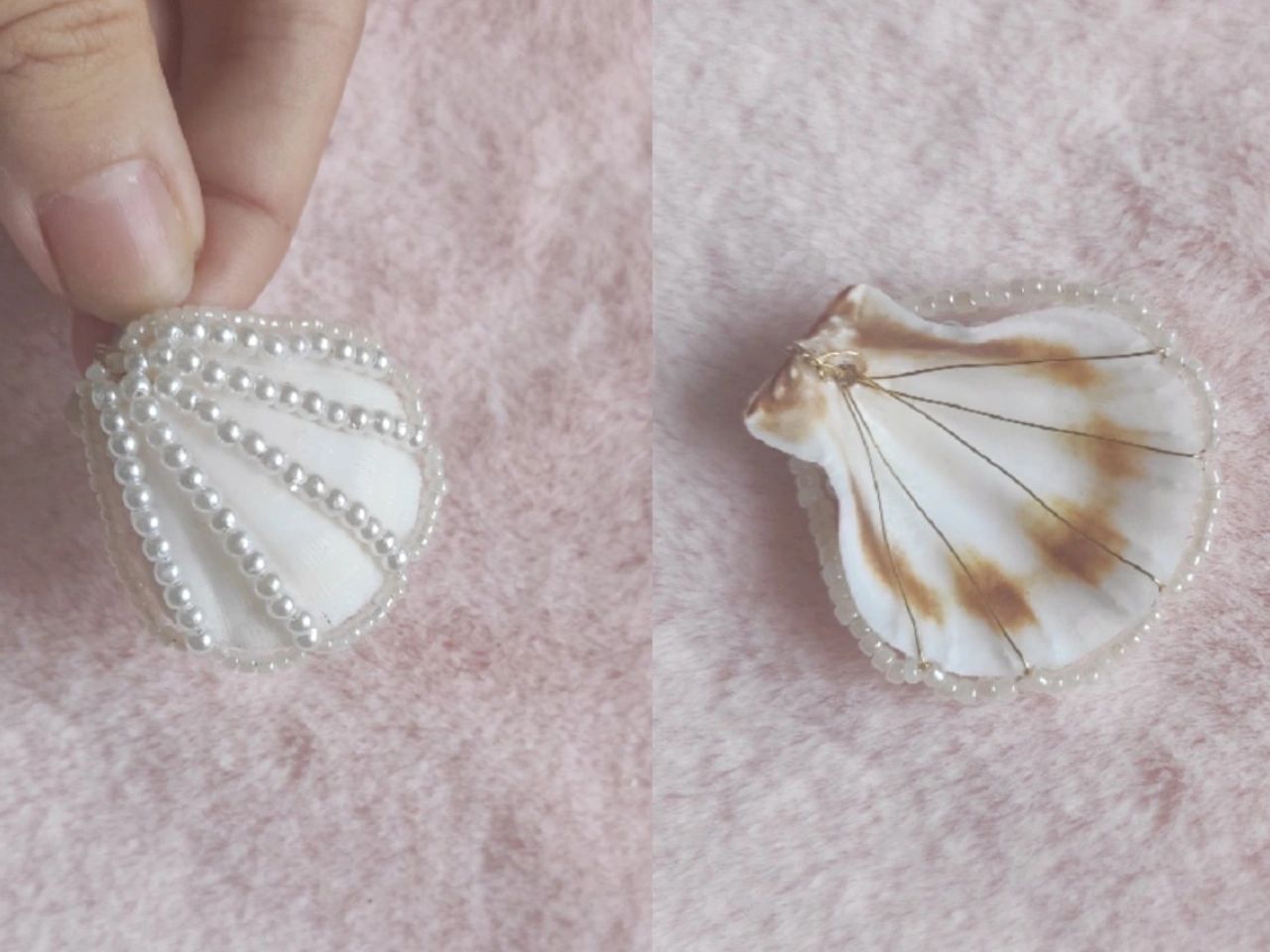 Pearl shell necklace (with tutorial)