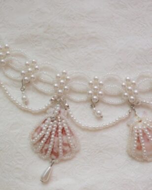 Pearl shell necklace with tutorial 7