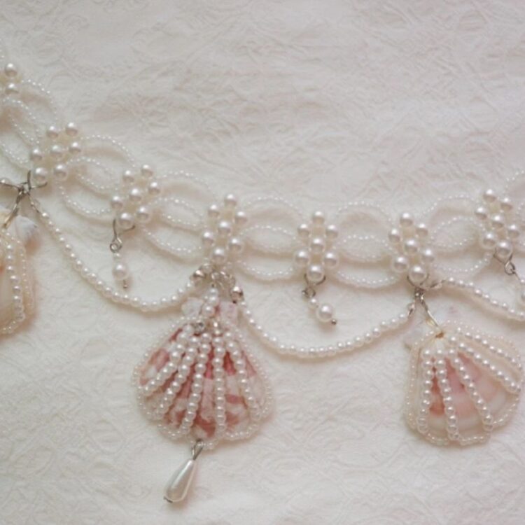 Pearl shell necklace with tutorial 7