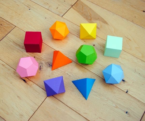 Rainbow colored decorative origami