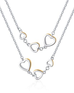 S925 Silver Original Double Texture Love Necklace