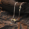 S925 Sliver Light Luxury Love Key Textured Necklace