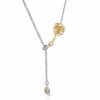 S925 Sterling Silver Hollow Rose Necklace