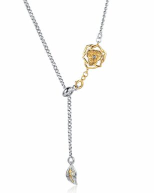 S925 Sterling Silver Hollow Rose Necklace