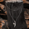 S925 Sterling Silver Wing Rose Necklace