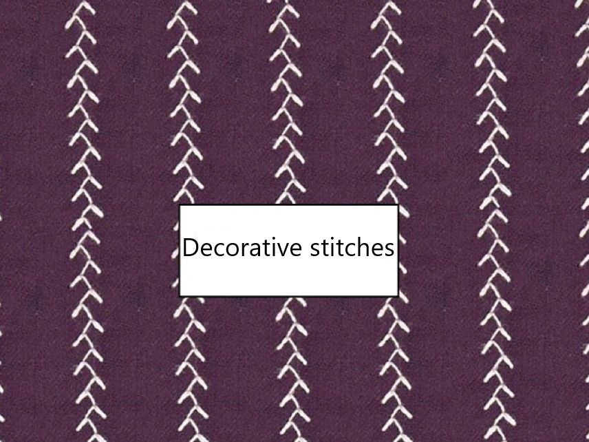 The use of decorative stitches | feather stitches