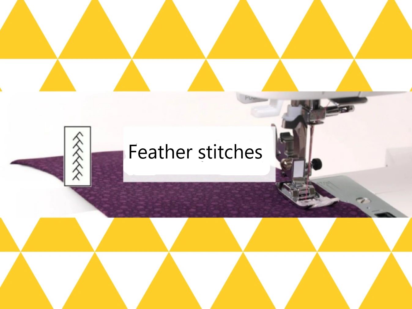 The use of decorative stitches | feather stitches