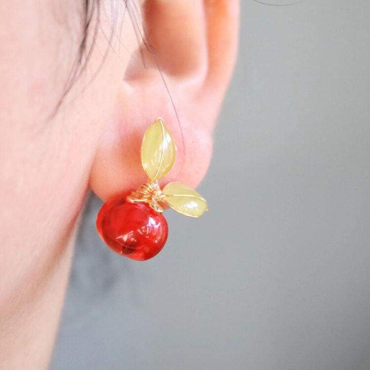 Handmade Persimmon Earrings