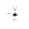 S925 Silver Light Luxury Heart Shape Crystal Necklace