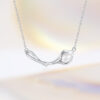 S925 Silver Necklace Lily Flower Pearl Necklace
