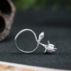 S925 Silver Original Design Personalized Flower Open Ring