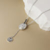 S925 Silver Ping Pong Pearl Zircon Necklace