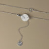 S925 Silver Ping Pong Pearl Zircon Necklace