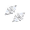 S925 Sterling Silver Double Triangular Agate Shell Earrings