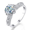 S925 Sterling Silver Love Moissanite Ring