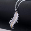 S925 Sterling Silver Original Design Feather Necklace