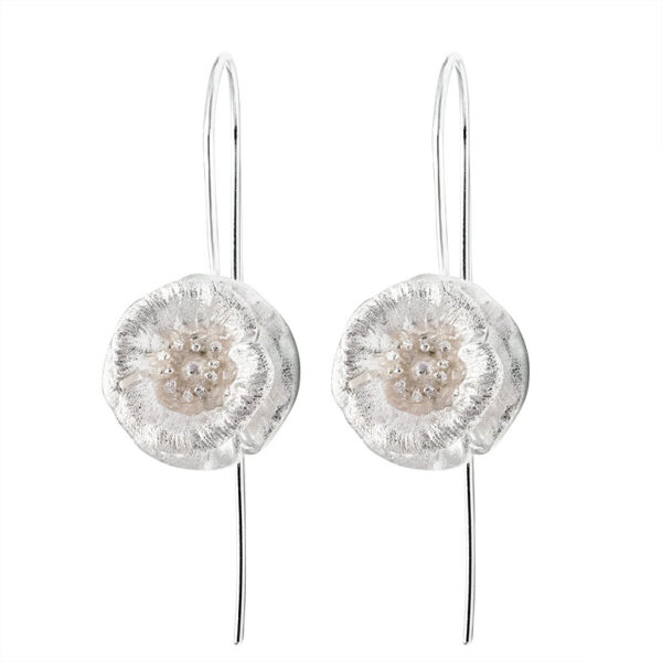 S925 Sterling Silver Original Design Flower Earrings