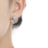 S925 Sterling Silver Personalized Simple Hollow Ginkgo Stud Earrings