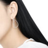 S925 Sterling Silver Simple Temperament Irregular Line Earrings