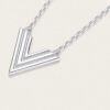 S925 Sterling Silver Simple V-shaped Necklace