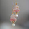 Handmade Original Design Christmas Gift Pink Frosted Three-dimensional Christmas Tree Pearl Necklace