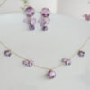 Handmade Original Design Purple Hydrangea Amethyst Necklace