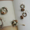 Handmade Original Design Withered Vine Christmas Wreath Pine Cone Natural Plant Brooch